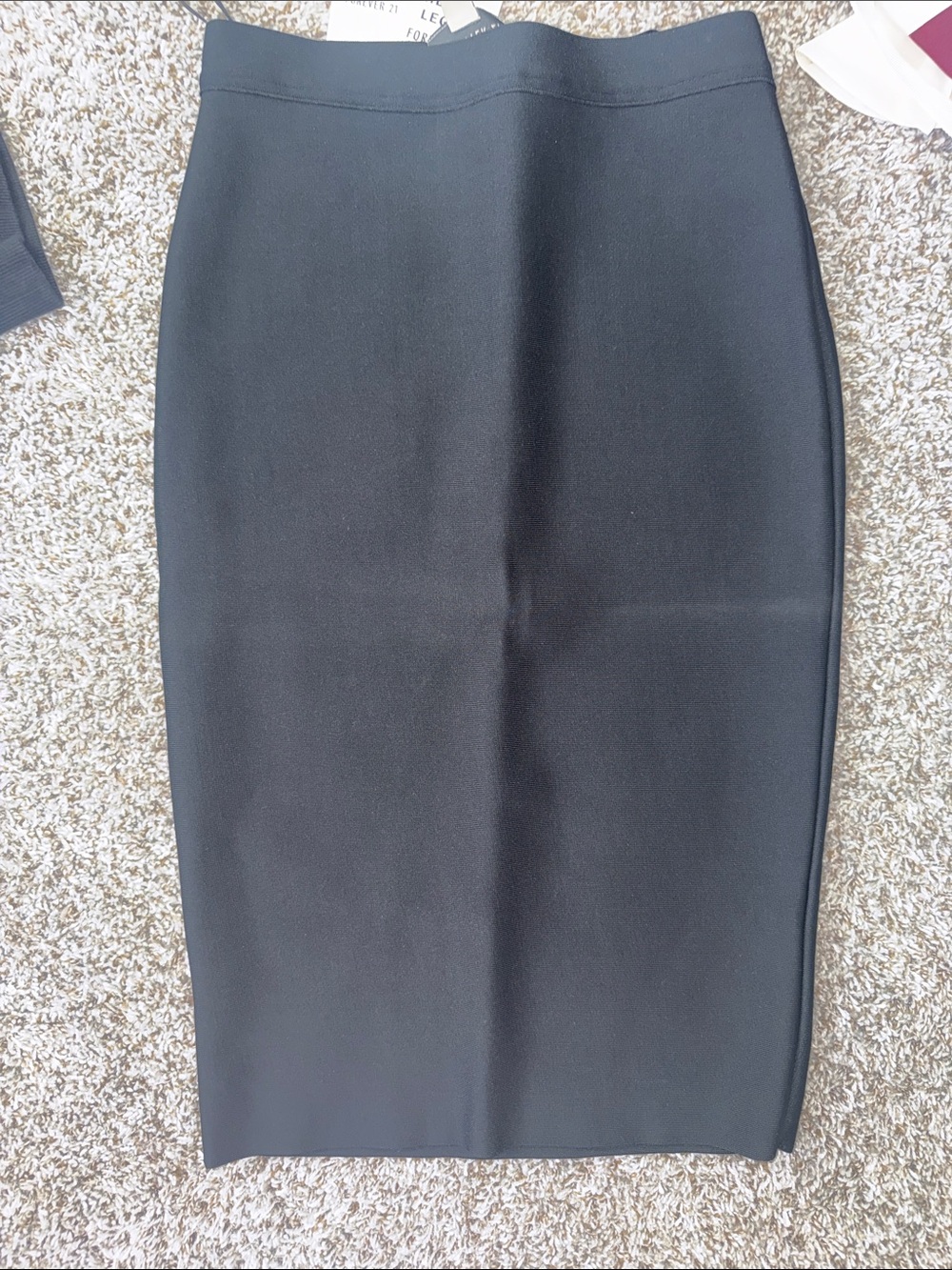 Herve Leger Black Bandage Pencil Skirt